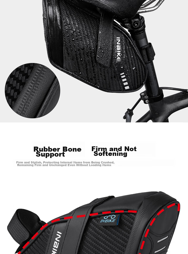 INBIKE Waterproof Bicycle Seat Cover, Tail Bag, Cushion, Mountain Bike, Road Bike, Cycling Bag, Bicycle Saddle Tail Pocket Equipment 4