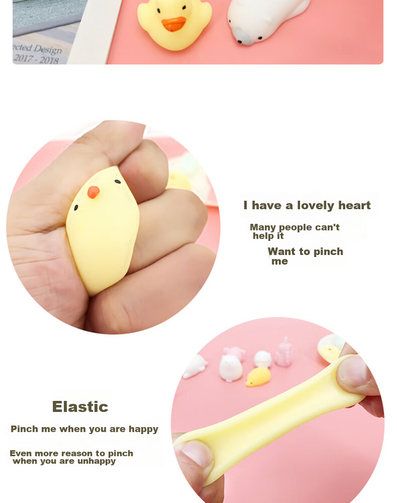 Huashimeng Cute Cartoon Animal Stress Relief Mini Stress Balls, 35-Pack Stress Relief Toy 10