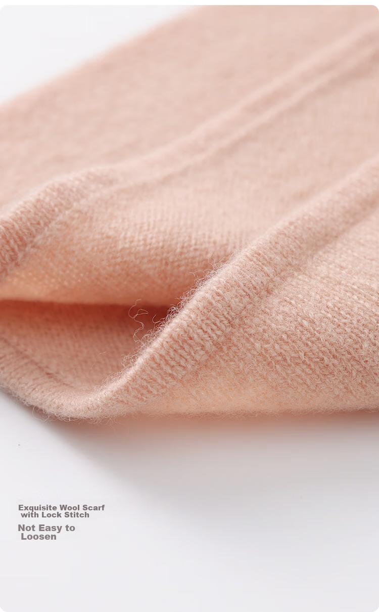 JIUMU Pure Wool Warm Neck Gaiter for Women, Autumn And Winter Thickened Cold-Proof Neck Protector, Women's Neck Warmer, Outdoor Scarf for Winter 5