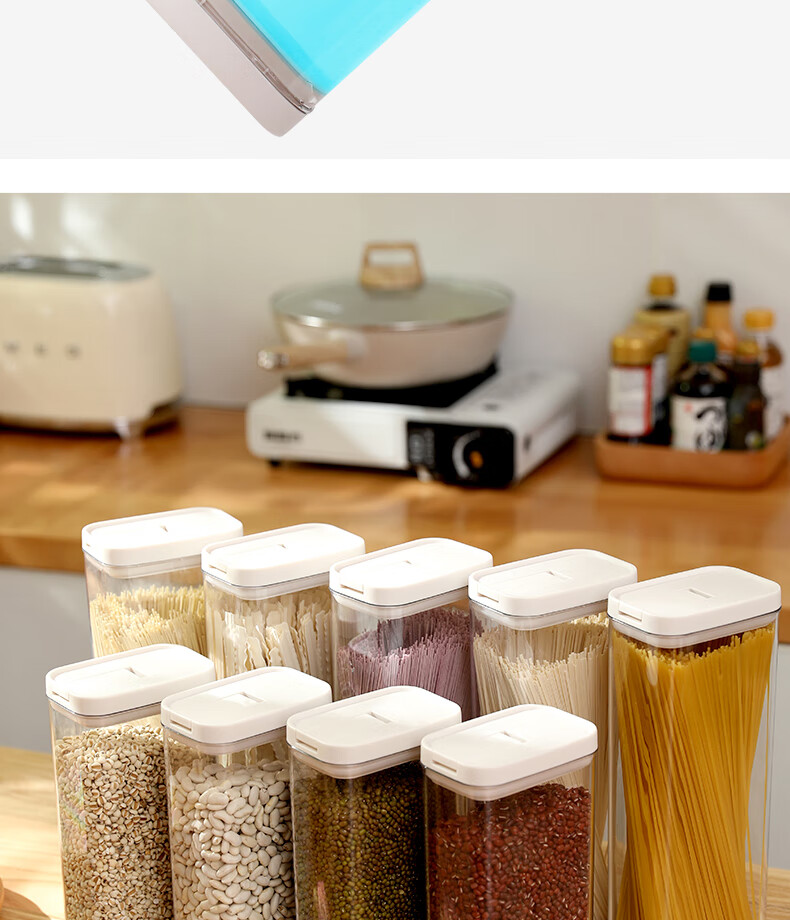 Dipuer Noodle Storage Box, Food-Grade Grain And Noodle Container, Pasta Storage Bin, Kitchen Noodle Organizer 1