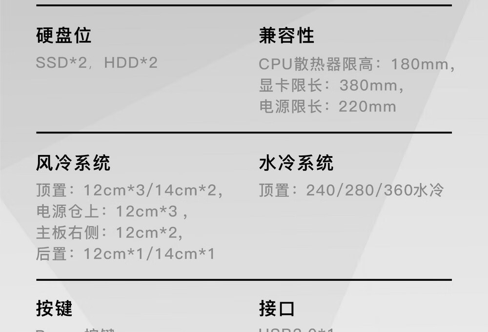 Yingchi Super Seaside View Gaming Computer Case White (No Stand/Quick Release on Both Sides/Supports M-ATX/Compatible with 360mm Water Cooling/Maximum Graphics Card Length 400mm) 17