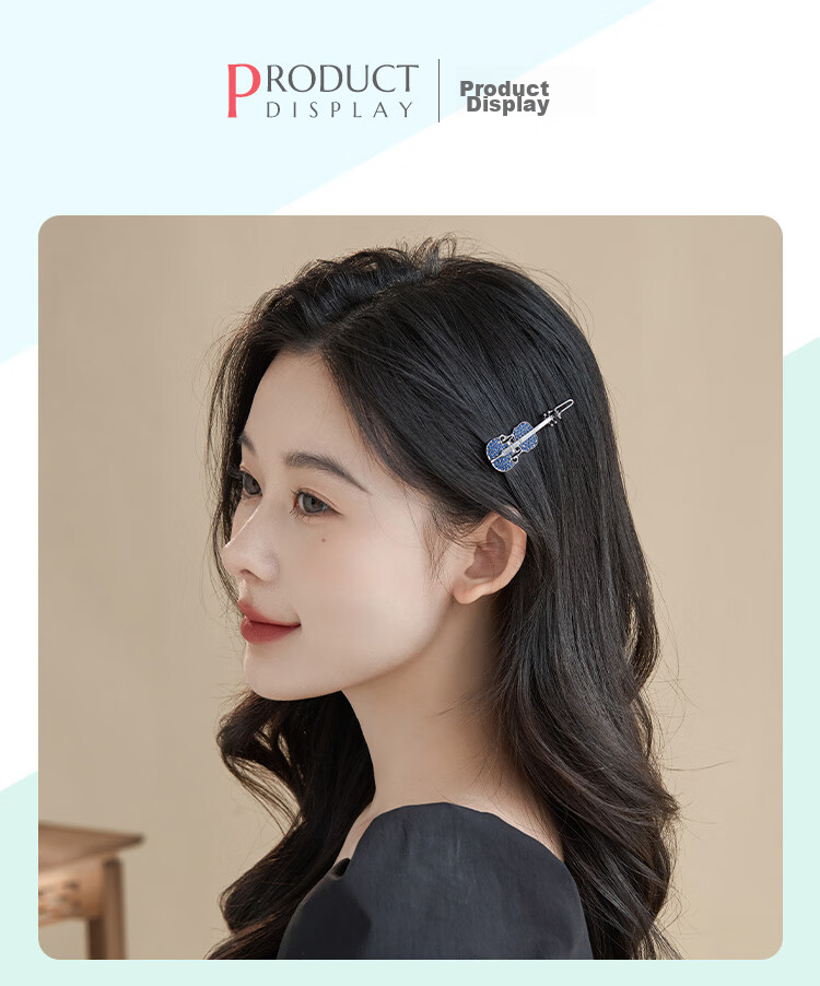 CHIMERA Violin Hair Clip, Stylish Korean Version Bangs Clip, Side Clip, Barrette for Girls, Birthday Gift 4