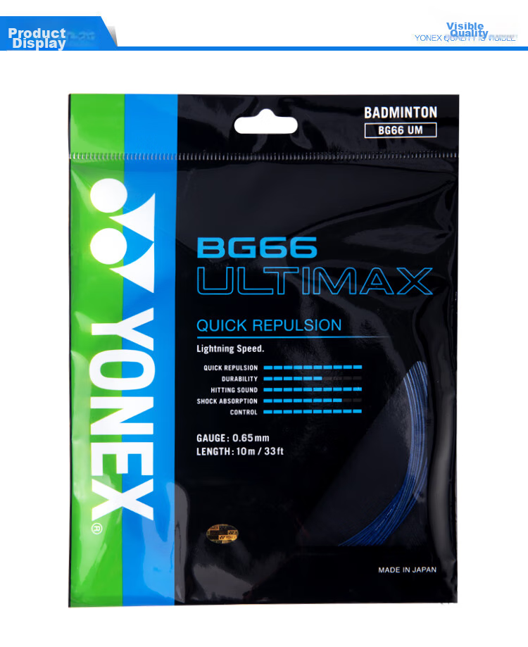 YONEX Badminton String, High Elasticity Type, for Competition And Training, Precise Control, Sound-Efficient, BG66UM-756, Navy Blue 4