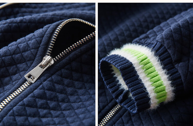 Dme Knitted Chanel-Style Spring And Autumn Baseball Collar Long-Sleeve Zipper Slightly Stretchy Quilted Jacket for Women, Short Style, Off-White, M 30