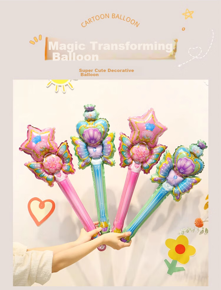 Gongxun Children's Handheld Balloon, School Kindergarten Sports Day Cheering Stick, Handheld Baton, Photo Atmosphere Props 1