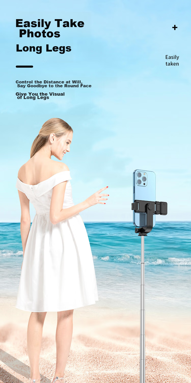 MAIKUQI Selfie Stick Tripod Phone Holder, Photography Gadget, Desktop Handheld Bluetooth Video Recording Tool for TikTok Vlog, Specially Designed for Apple, Huawei, OPPO, Xiaomi, Vivo 6