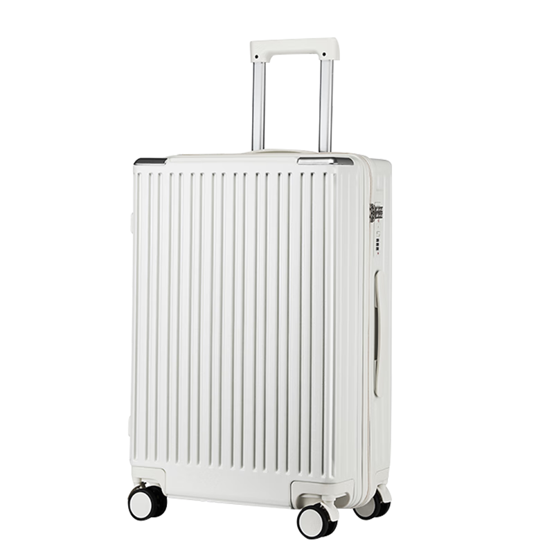 Paul Frank Suitcase, Men's Travel Luggage, 26-Inch Trolley Case, Women's Quiet Spinner Wheels, Leather Case, Large Capacity, Zipper Lock