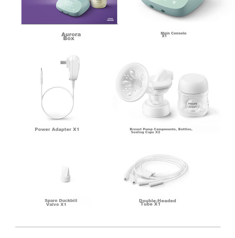 AVENT Philips AVENT Single And Double-Sided Fully Automatic Breast Pump, Portable, Quiet, Painless Massage, Electric Milk Extractor 26