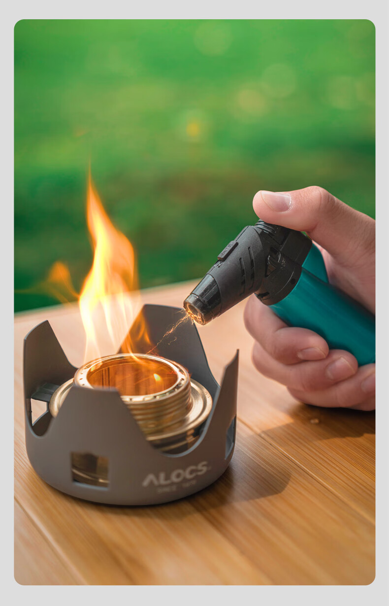 ALOCS Outdoor Camping Alcohol Stove, Portable Solid-Liquid Alcohol Burner Head, Self-Driving Tour Picnic Stove 4