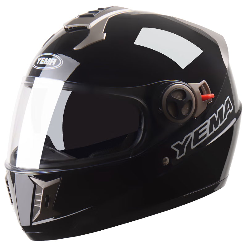 YEMA 3C Certified 828S Motorcycle Helmet for Men, Full-Face, Winter Anti-Freeze Warm Dual Visor Motorcycle Safety Helmet, All-Season Universal Size, Glossy Black with Anti-Fog Sticker