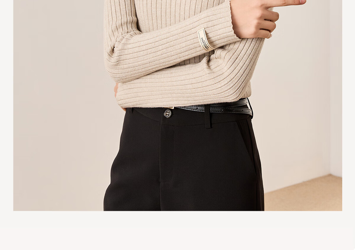Chushen Women's V-Neck Knitted Sweater, Slimming Versatile Embellished Coat Top S61Z142 3