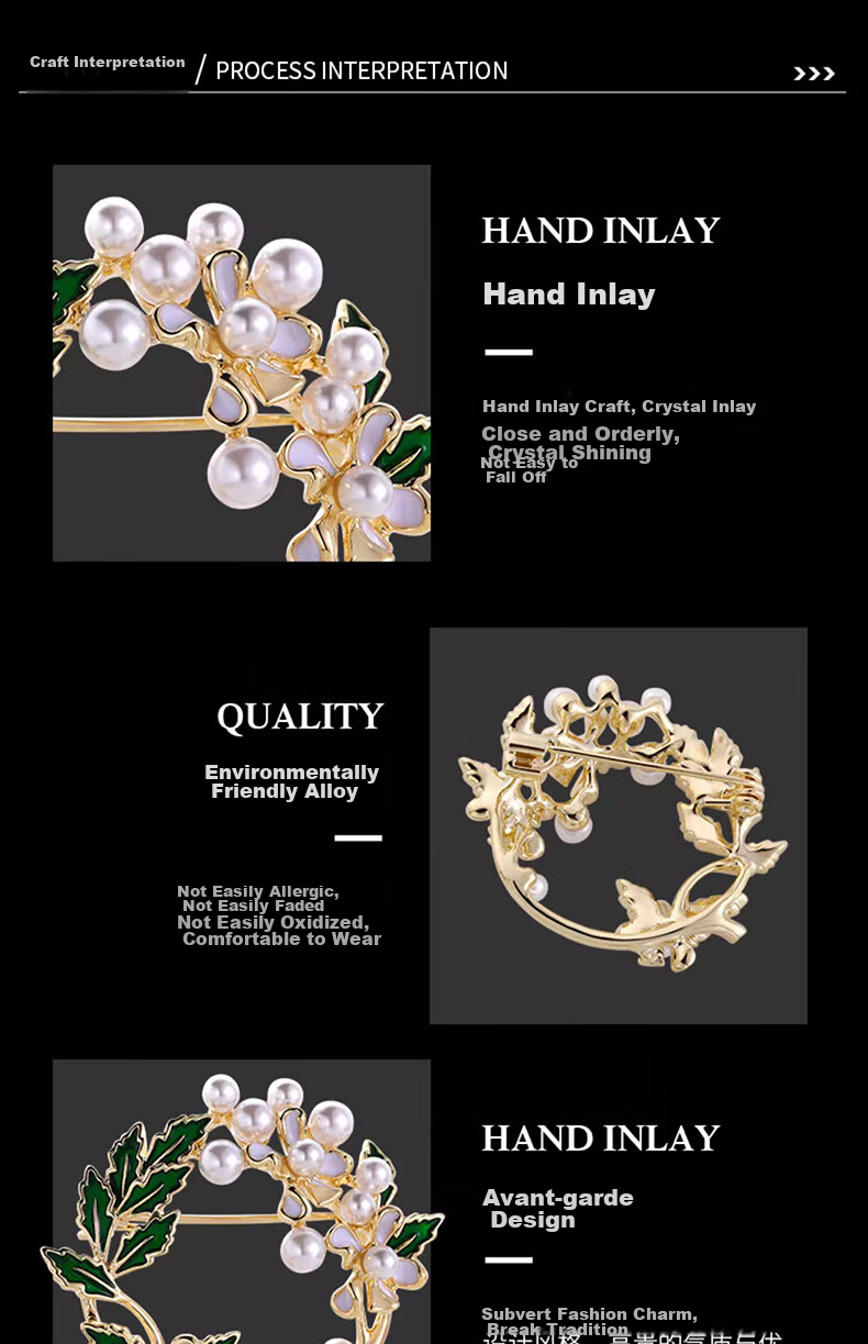 Eternelle French Original Design Brooch for Women, Elegant And Delicate Lapel Pin, Chest Accessory, Cardigan Button, And Corsage, New Style 6