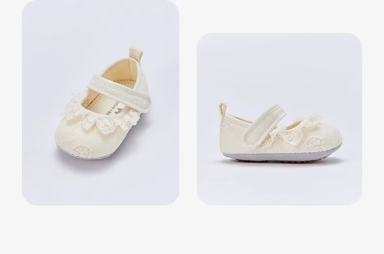 David Bella Newborn Baby Girls Shoes Preschool Shoes 6 Months Pre-Walking Shoes Autumn Princess Soft Sole Shoes 11