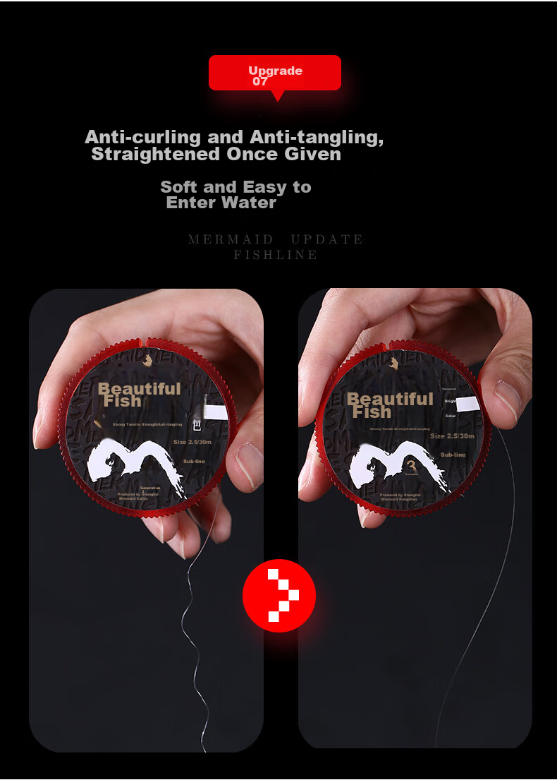 Mermaid Fishing Line Main Line And Leader Set, Competitive Fishing Line, Platform Fishing Line, Third Generation Fishing Line, 30 Meters, Three Colors, Leader Line 1.0 9
