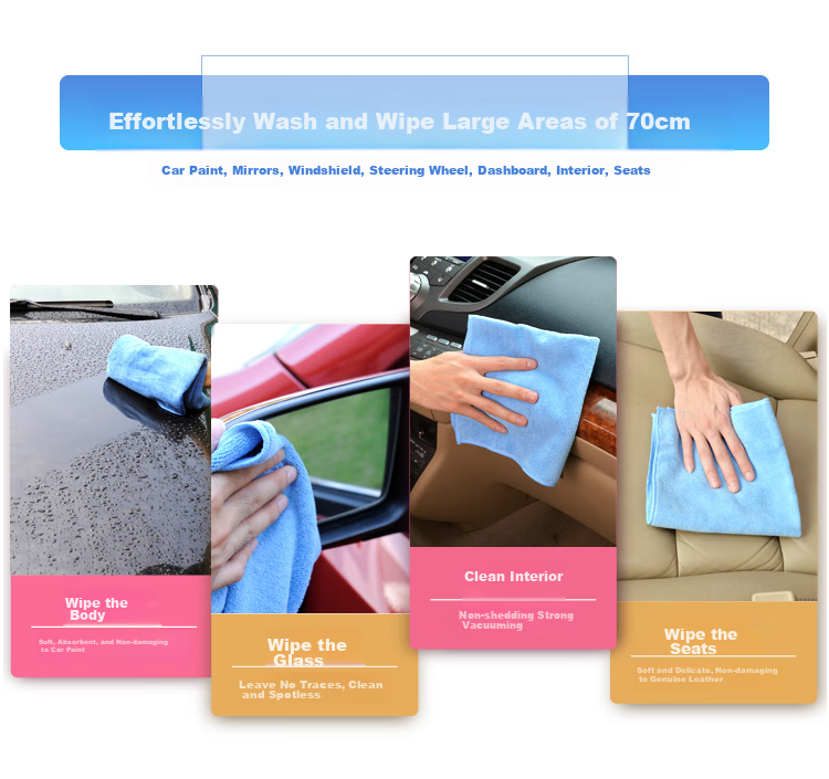 CarSetCity Car Wash Towel, Specialized Car Cleaning Towel, Absorbent Car Cleaning Towel, Car Wash Cloth, Cleaning Rag, Car Washing Kit Tools 3