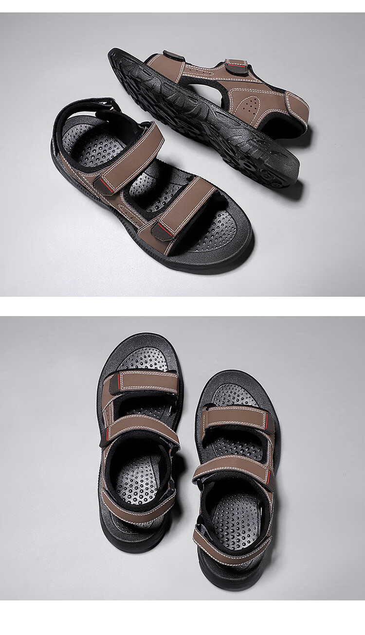 CARTELO Men's Sandals, Summer 2026, Breathable Casual Outdoor Beach Shoes, Men's Outdoor Soft-Soled Hole Shoes 20