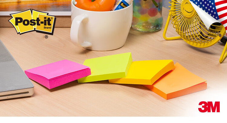 3M Sticky Notes, 2-Pack, Memo Pads/Note Pads/Notepaper/Notebooks, Office Supplies, School Stationery, Classic Series 653-2PK (Yellow) 2