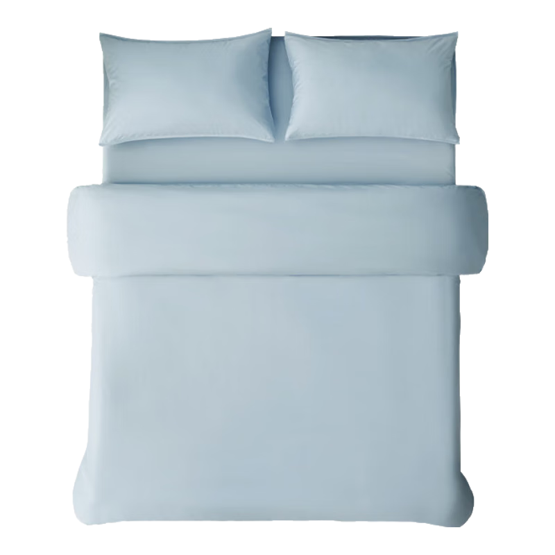 Anmino 100% Anti-Mite Four-Piece Set, Class A Long-Staple Pure Cotton Bedding, Including Bedsheet, Fitted Sheet, Duvet Cover, Pillowcases, Dust Mite And Allergy-Proof Bedding for 1.5-Meter Bed
