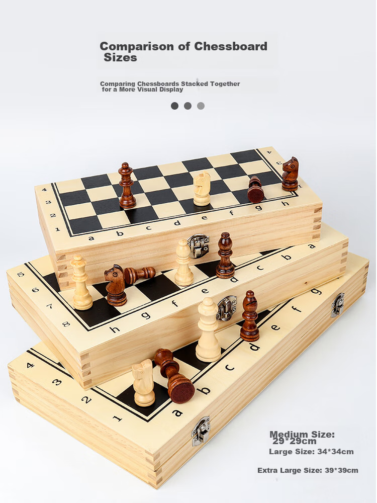 Zihu International Chess High-Grade Magnetic Rosewood Folding Portable Chessboard Solid Wood Chess Pieces Outdoor Student Children Competition Special 10