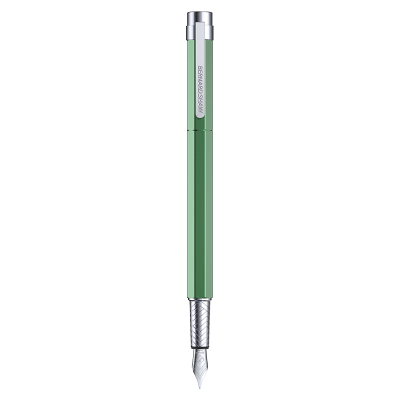 Bernard Shaw Mid-Autumn Festival And National Day Gift Fountain Pen, High-End Luxury [Sprite] Sky Blue Olive Single Pen Gift Box, High-End Business Office Signature Pen Gift