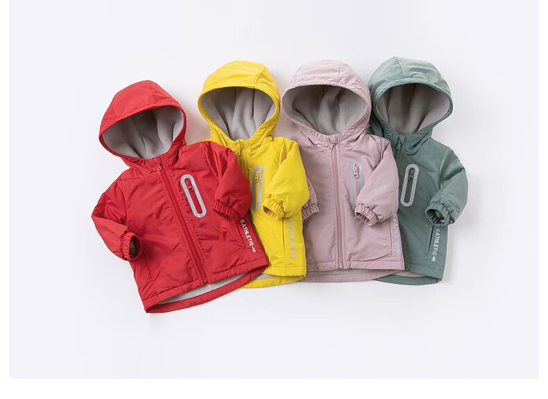 DAVE & BELLA Children's Clothing, New Year's Jacket for Boys And Girls, Autumn And Winter Outerwear, Hooded Top for Kids, Baby Clothes with Fleece Lining 15