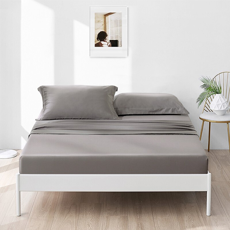 FUANNA 60-Count Long-Staple Cotton Bed Sheet, Antibacterial Pure Cotton Bed Cover, Non-Slip And Dirt-Resistant, All-Cotton Bedding for Double Bed, 1.5 Meters Wide