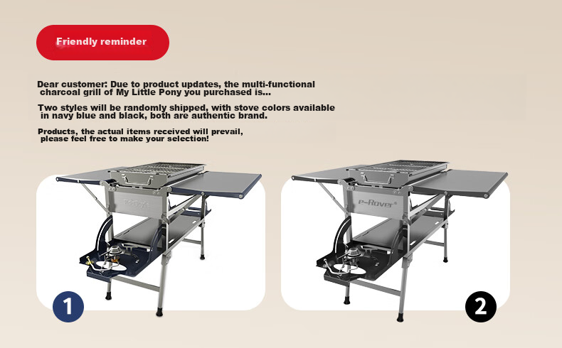 E-Rover Household Stainless Steel Barbecue Grill, Foldable Outdoor Grill Table, Smokeless Barbecue Stove, Skewer Roasting Tool 2