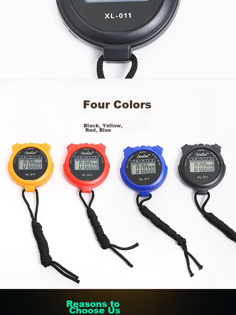 GEDUN Stopwatch Timer Electronic Timer Silent Single Row 2-Channel Student Alarm Clock for Running, Sports, Fitness, Swimming 7