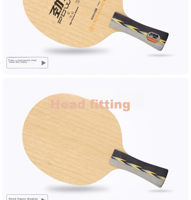 DHS Jingji 7 Table Tennis Blade, 7-Layer Pure Wood, 5-Star 6-Star Quality Table Tennis Racket DIY Kit, Straight Handle 4