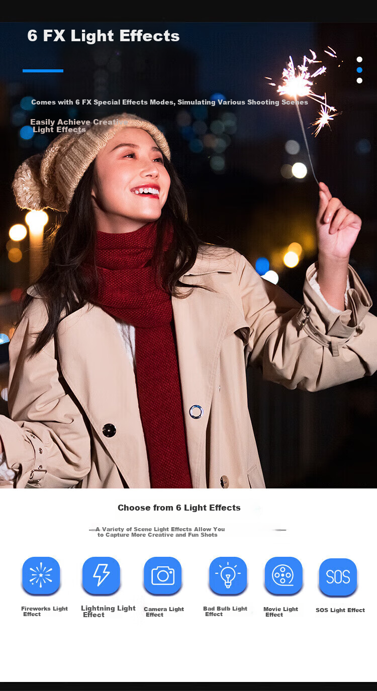 Nice Foto La-2000A LED Dual Color Temperature Photography Light, Studio Photo Light, Short Video Shooting And Live Streaming Fill Light, La-2000A Single Light [Dual Color Temperature] 9