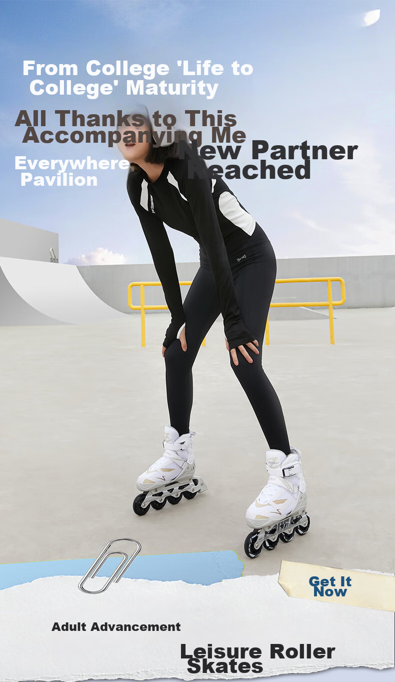COUGAR Adult Adjustable Casual Roller Skates for Street Skating And Ice Skating, Black, Size L 1