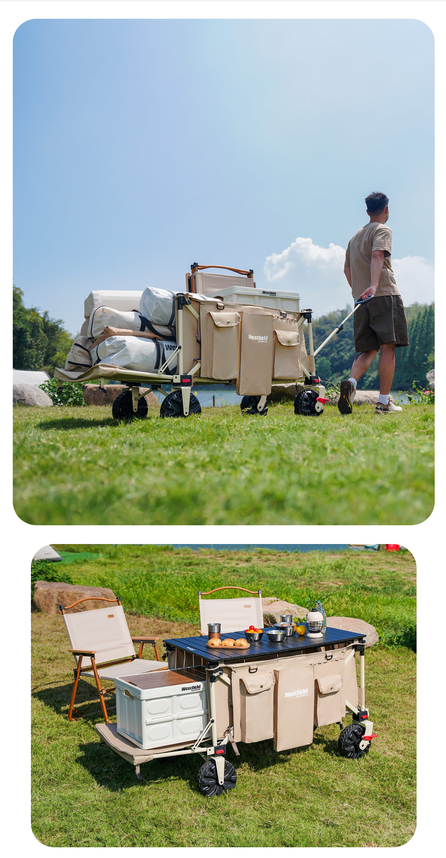 Westfieldoutdoor Aluminum Alloy Table Top, Outdoor Camping Car Table Top, Camping Cart Accessories 13