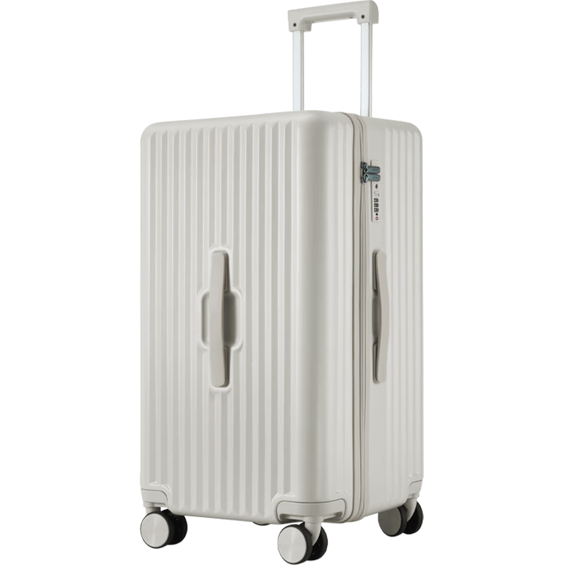 Kalayang 30-inch Large Capacity Cube Travel Luggage Unisex Durable Long-distance Suitcase with Password Lock and Telescopic Handle