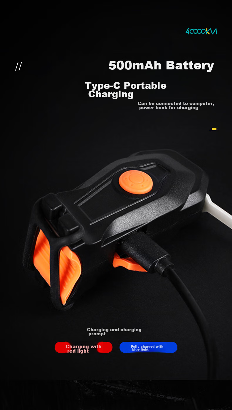 Siwangongli Road Bike Waterfall Tail Light Warning Light Rear Seat Rechargeable Cycling Equipment Mountain Bike Creative Water Drop Tail Light 1