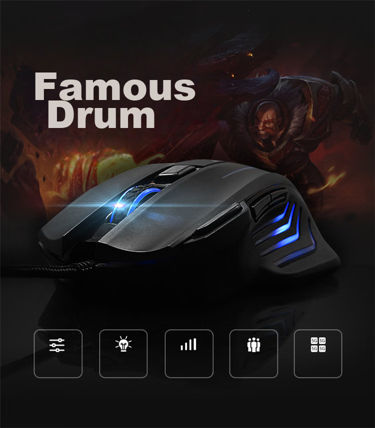 AULA X9Max Lightweight Wireless Mouse PAW3395 2.4G/Bluetooth/Wired Tri-Mode Native Dual 8K Report Rate Office Gaming Esports Mouse Fluid Red 1