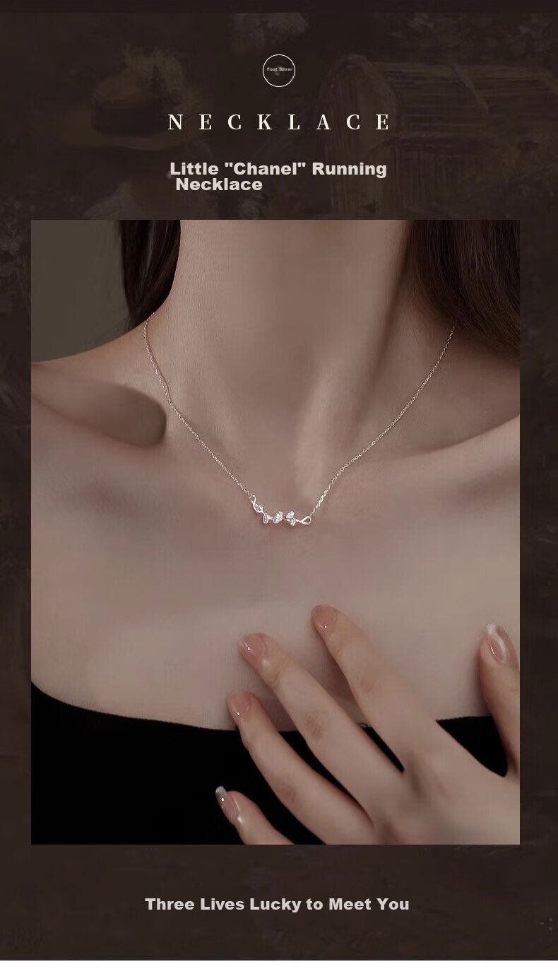 Dijing 999 Sterling Silver Necklace for Women, 2026 New Style, Luxurious High-End Pendant, Ginkgo Leaf Collarbone Chain, Birthday Gift 1