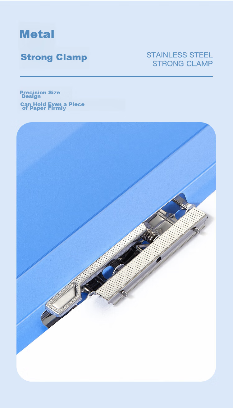 COMIX A4 File Folder, Double Strong Clips, Document Folder, Blue, for Bundling/Group Buying, AB600A-W 5