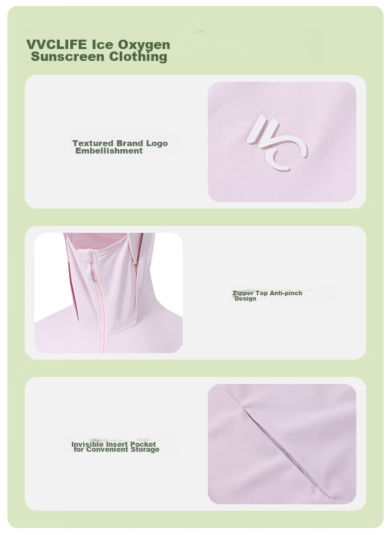 VVC Sun Protection Clothing for Women, Ice Silk Cool-Feeling Breathable UV-Resistant Shawl, Urban Light Outdoor Short Jacket, Light Gray 1.0 12