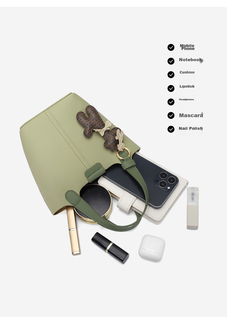 CASSILE Women's Handbag, Bucket Bag, Handheld Vegetable Basket, Light Luxury Tote Bag, Crossbody Bag, 520 Gift for Wife 17