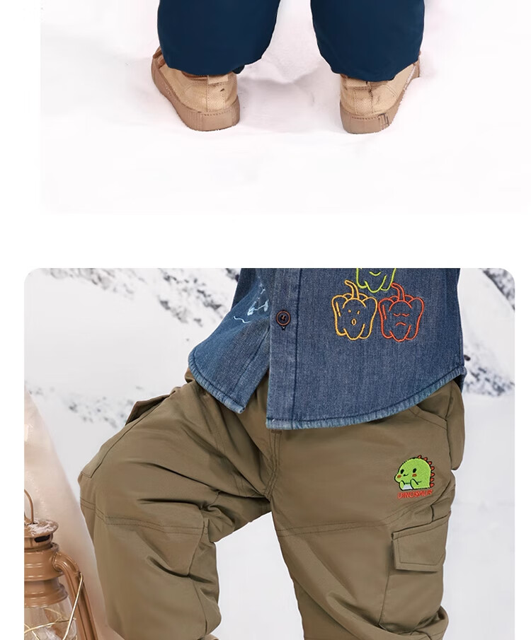 Ciciibear Boys' down Pants, Winter Outerwear, Baby Winter Clothing, Girls' Long Pants, Boys' Cotton Trousers, Baby Warm Pants 16