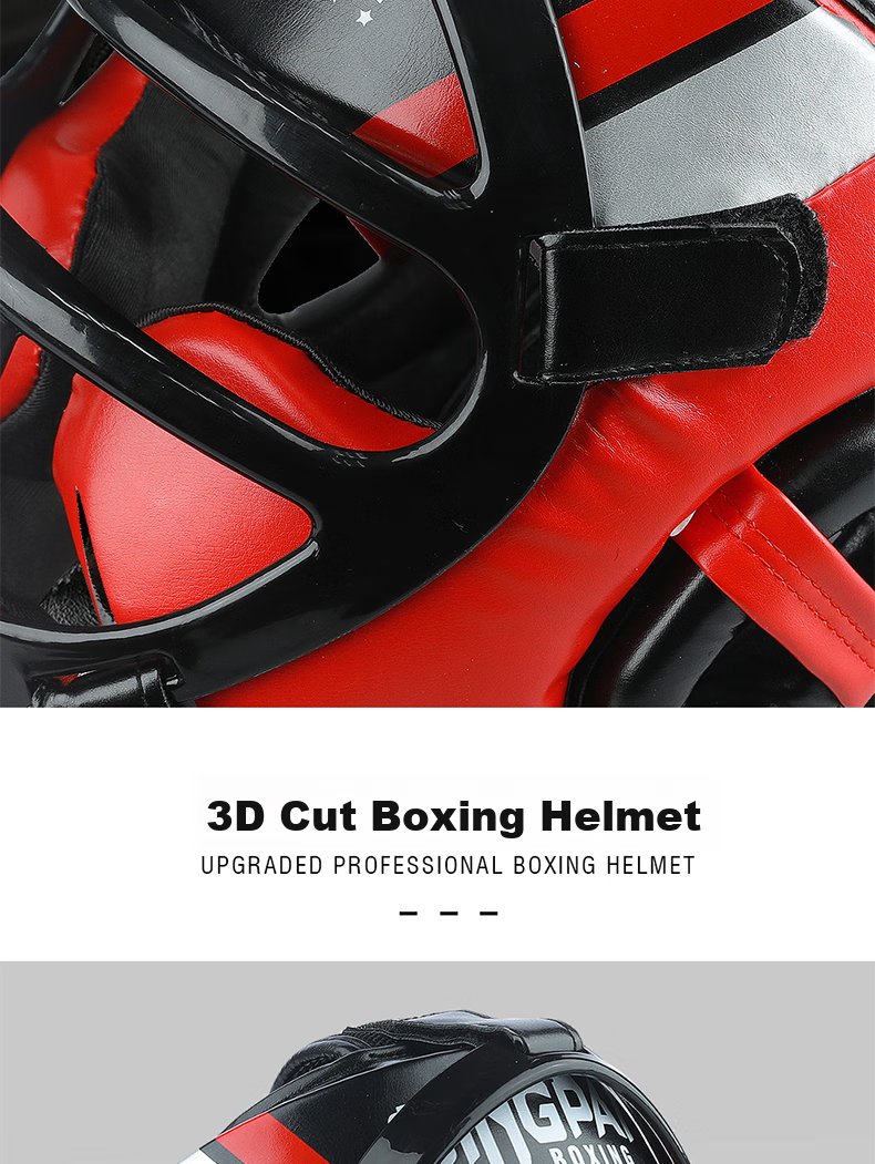 Jingpai Fully Enclosed Boxing Helmet, Adult And Children's Face Guard, Head Protector for Sanda And Taekwondo, Red, Size S 5