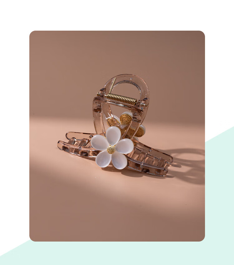 CHIMERA Medium Shark Clip Hairpin for Women Simple Floral Hair Accessory for Back of Head Shoulder Hair Clamp Birthday Gift 1