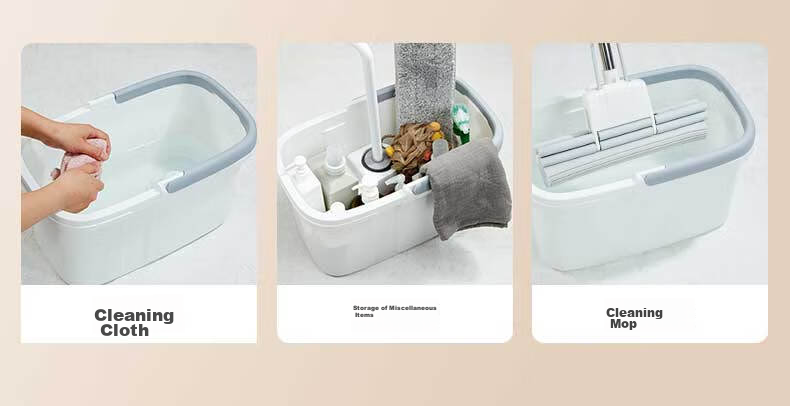 Wuyuehua Rotating Mop, 2 Cloth Set for Home Use, No-Hand Cleaning, 2026 Mop with Bucket, Complete Set Including Absorbent Floor Cloth 7