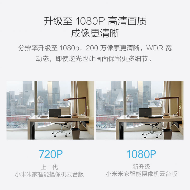 小米米家智能摄像机云台版白色1080p家用监控高清360度红外夜视增强移动监测摄像头 小米米家智能摄像机云台版白色1080p家用监控高清360度红外夜视增强移动监测摄像头