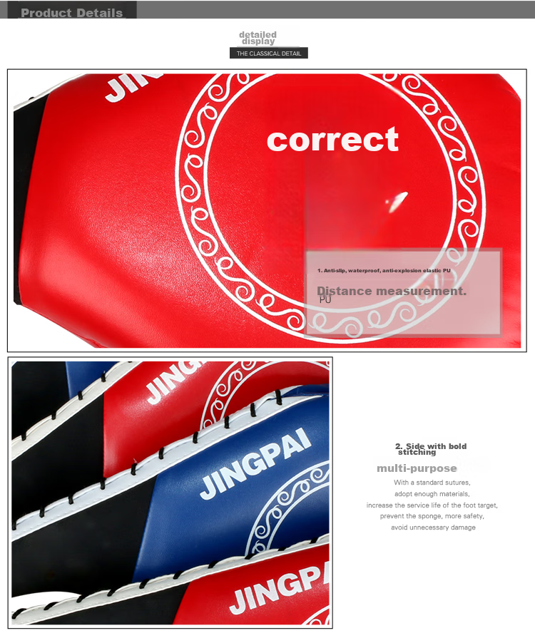 Jingpai Karate Foot Target Training Equipment for Adults And Children, Chicken Leg Target, Hand Target, Foot Board, Red, 2 Pieces 7