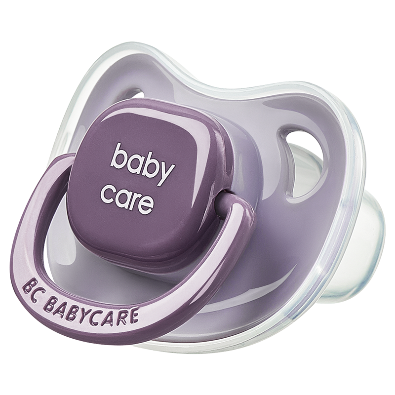 Babycare Pacifier for Newborns, Ultra-Soft Teething Toy, Realistic Feel, Pampas L Size, Purple