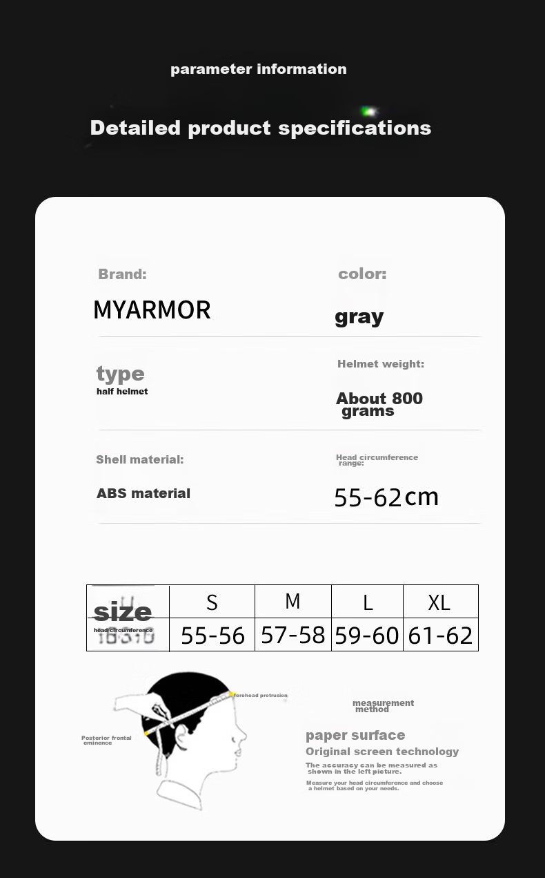 MYARMOR Motorcycle Helmet, New National Standard, Electric Vehicle 3C Certified, Retro Half Helmet, Unisex for All Seasons, Personalized Motorcycle Safety Helmet, M(57-58), Khaki White 19