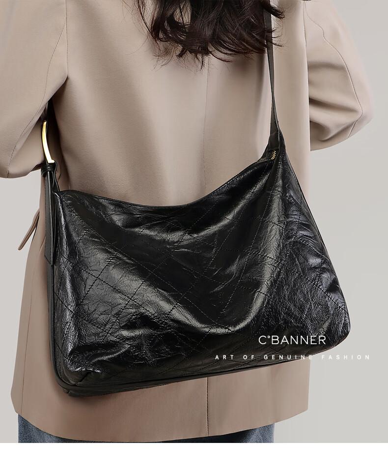 C.BANNER Leather Handbag, Women's Tote Bag, Large Capacity Shoulder Crossbody Bag, Luxury Brand Birthday Gift for Girlfriend on May 20 1