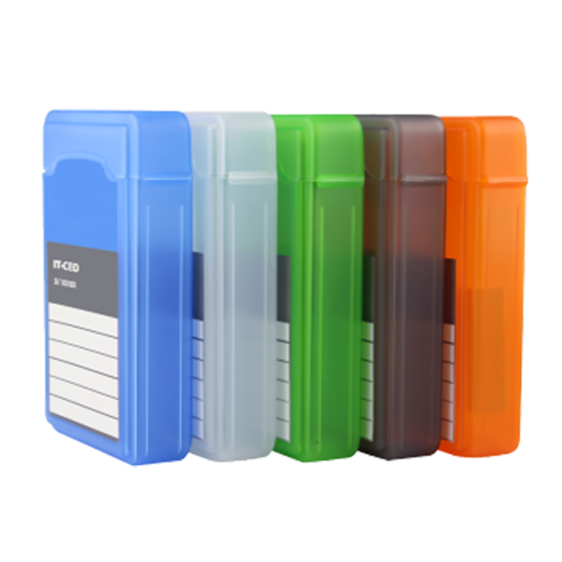 LinkStone 3.5-Inch Hard Drive Storage Protective Case, Moisture-Proof/Shockproof/Pressure-Resistant/Drop-Resistant Desktop Hard Drive Protective Cover, with Label, Five-Color Set E400