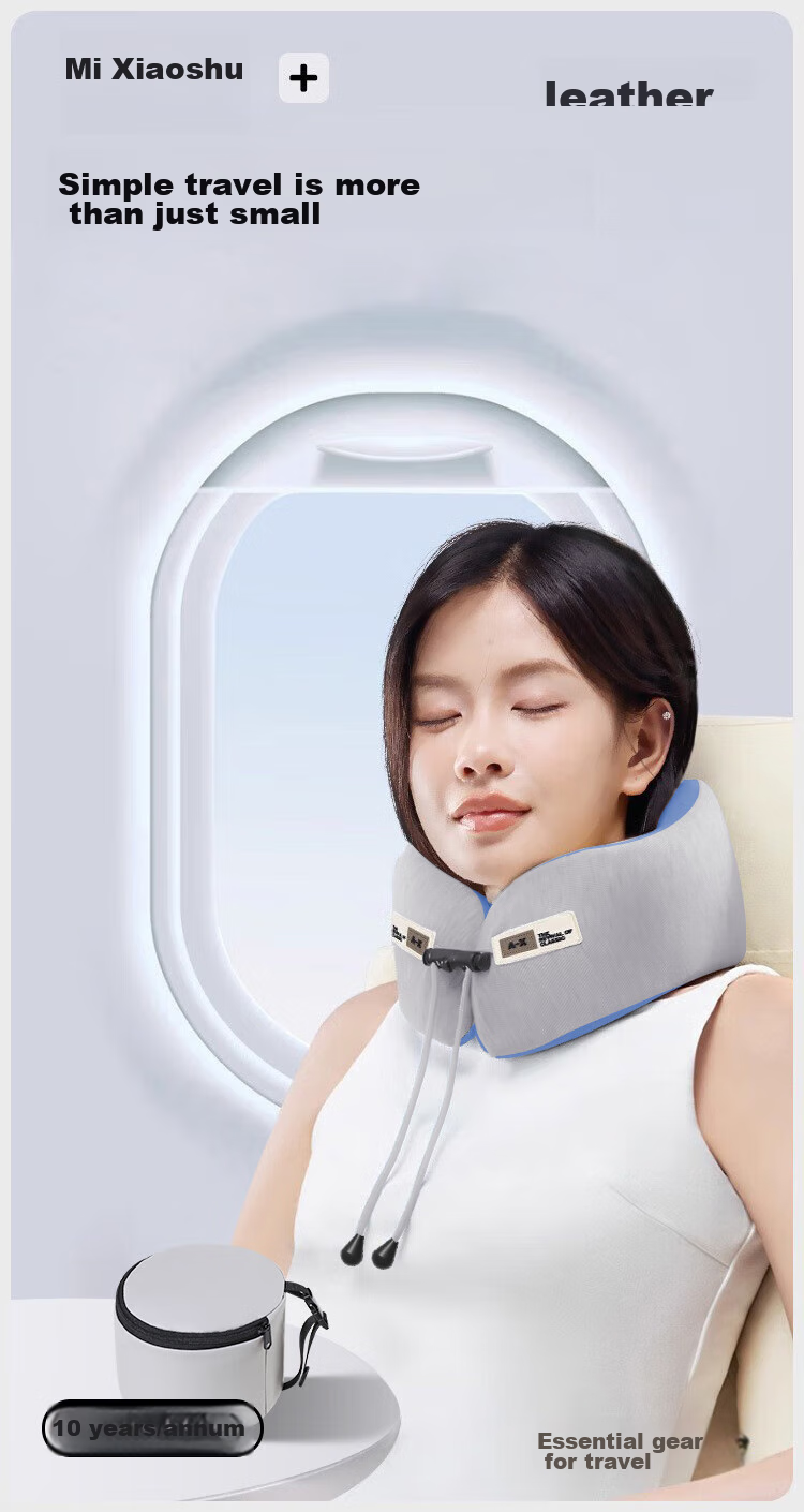 Mixiaoshu U-Shaped Pillow, Nap Pillow, Sleeping Cervical Pillow, Memory Foam Neck Support Pillow for Car, Airplane Travel And Nap 2